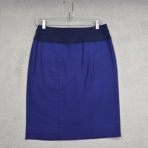 CAbi Skirt Women 4 Blueberry Resort Pencil Capsule Minimalist Preppy Career Slit